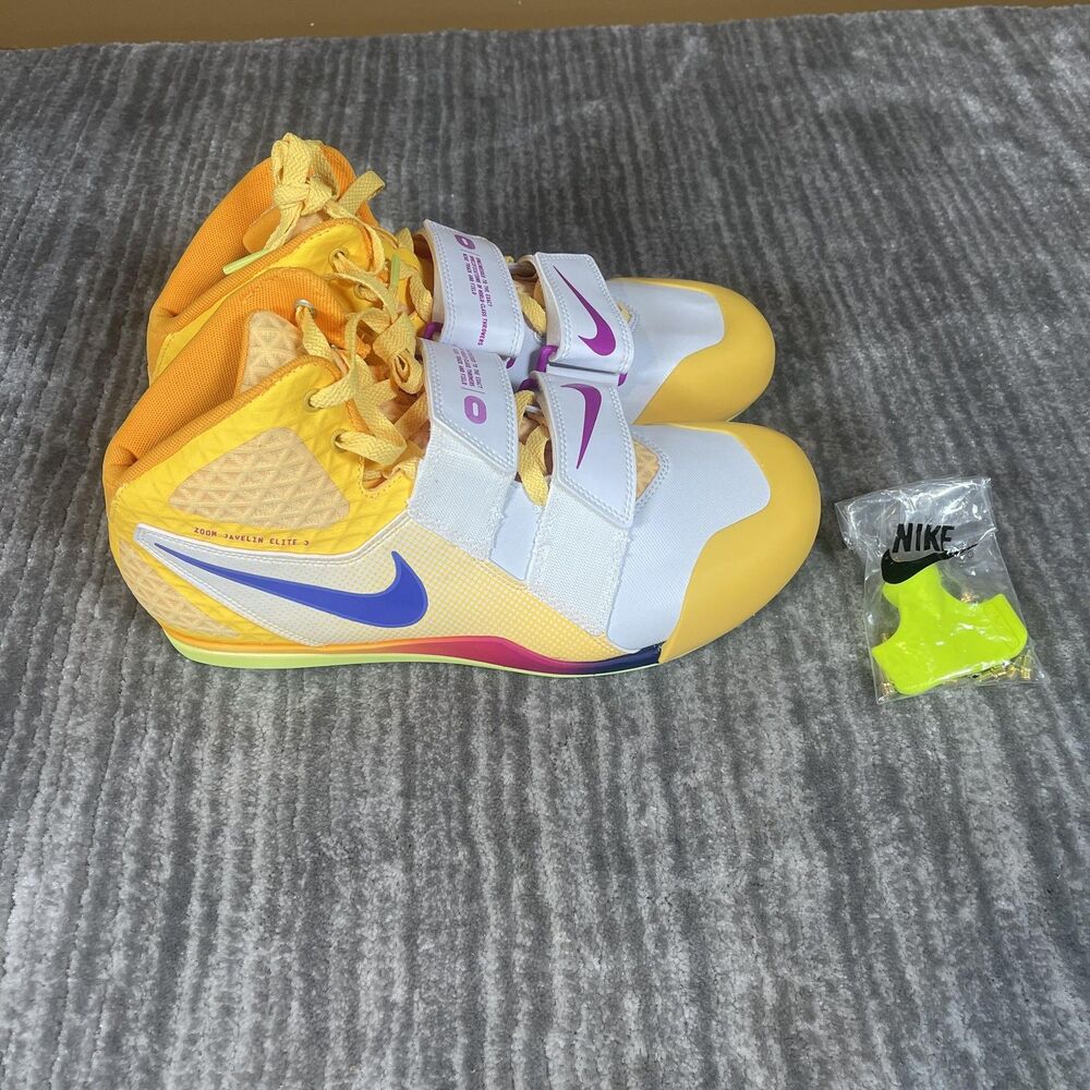 Nike Zoom Javelin Elite 3 Shoes Mens Size 11.5 Yellow Track Spikes FZ9626-800